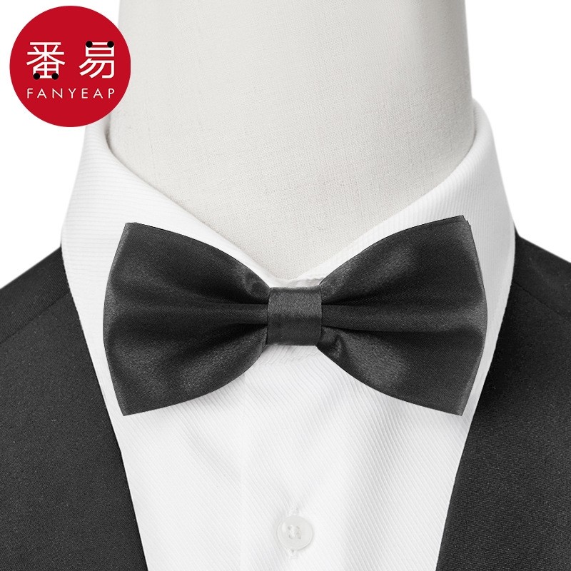 领结BA1SQ0-西装结婚新郎伴郎兄弟团婚礼佩戴领结黑色