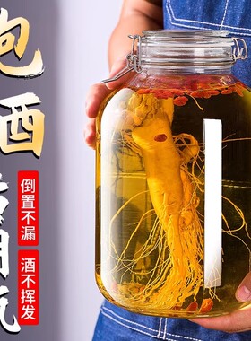 泡酒玻璃瓶高档密封酒坛子