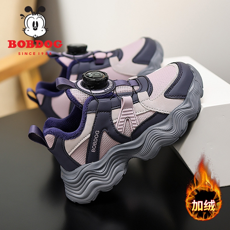 巴布豆女童鞋2025新款冬季加绒