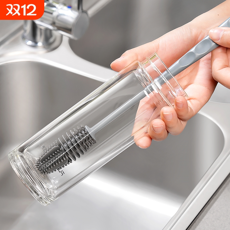长柄杯刷TPR硅胶多功能无死角杯刷玻璃水杯保温杯奶瓶清洁刷