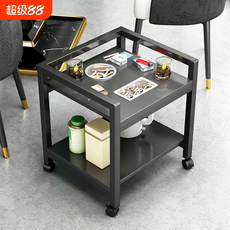 麻将桌茶几茶水架棋牌室专用边桌麻将机小边几可移动置物架子客厅