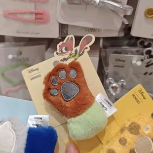 疯狂动物城朱迪尼克爪爪毛绒发夹卡通萌趣少女心边夹 可爱发饰