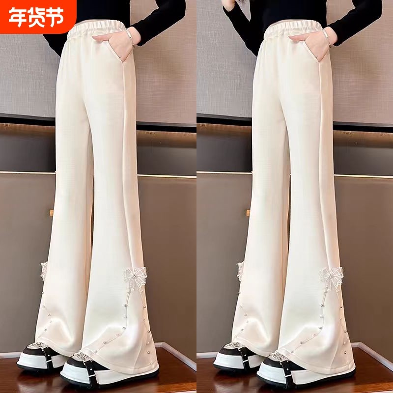 女童裤子黑色儿童春秋款微喇叭裤2026新款喇叭裤中大童弹力裤,童装/婴儿装/亲子装,裤子,淘宝优惠券,粉丝福利购,淘宝优惠卷
