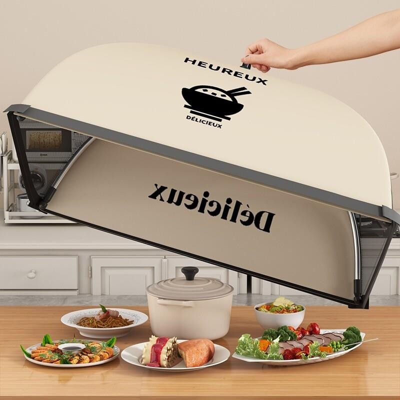 盖菜罩2025新款饭菜罩子可折叠防苍蝇网罩家用餐桌遮剩饭剩菜桌面