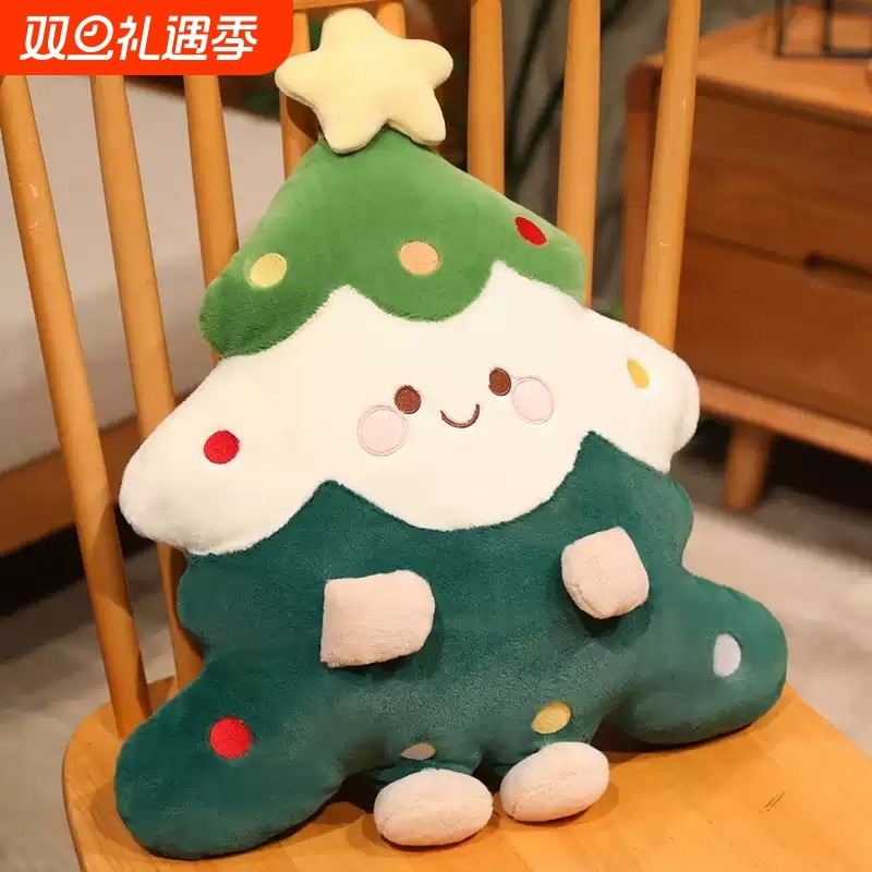 ins圣诞树靠枕节装饰客厅沙发抱枕靠枕飘窗摆件卧室学生宿舍靠垫