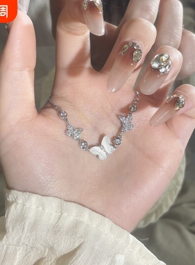 【幂琳】999纯银蝴蝶手链女生2026年新款轻奢小众精致抽拉手饰情