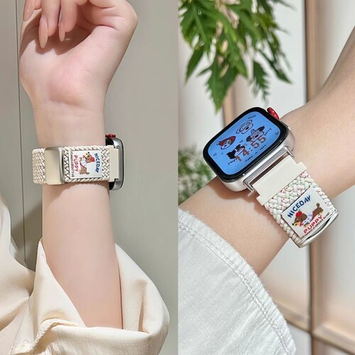 腊肠小狗适用华为fit4代手表表带fit3磁吸织尼龙fit4pro活力腕带2