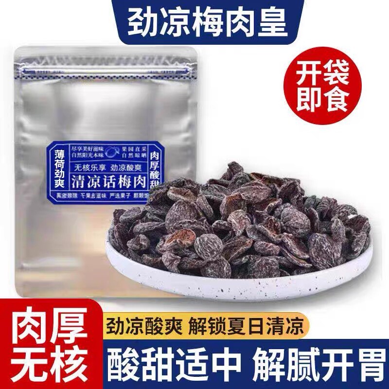 劲凉梅肉皇潮汕风味无核梅肉干果话梅干果脯酸甜梅子零食果干蜜饯
