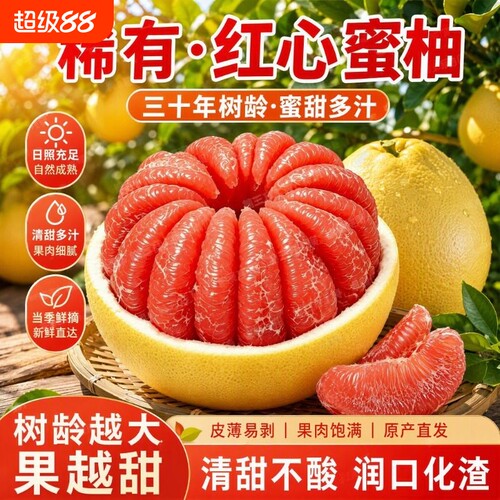 正宗福建平和红心蜜柚现摘现发新鲜水果整箱红肉柚子包邮孕妇水果