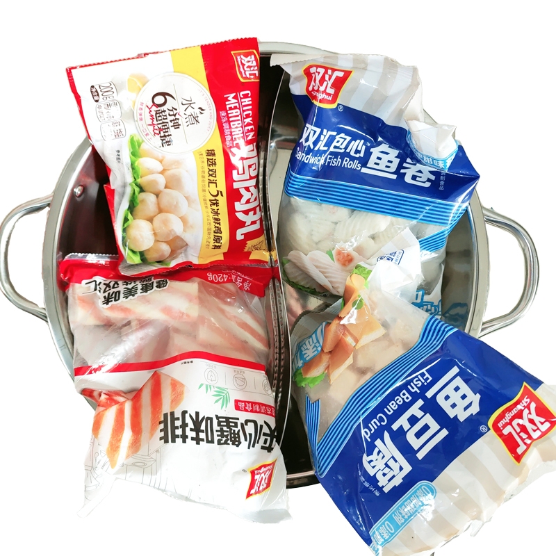 双汇鸡肉丸200g鱼卷420g鱼豆腐蟹排鸳鸯锅火锅丸子包心