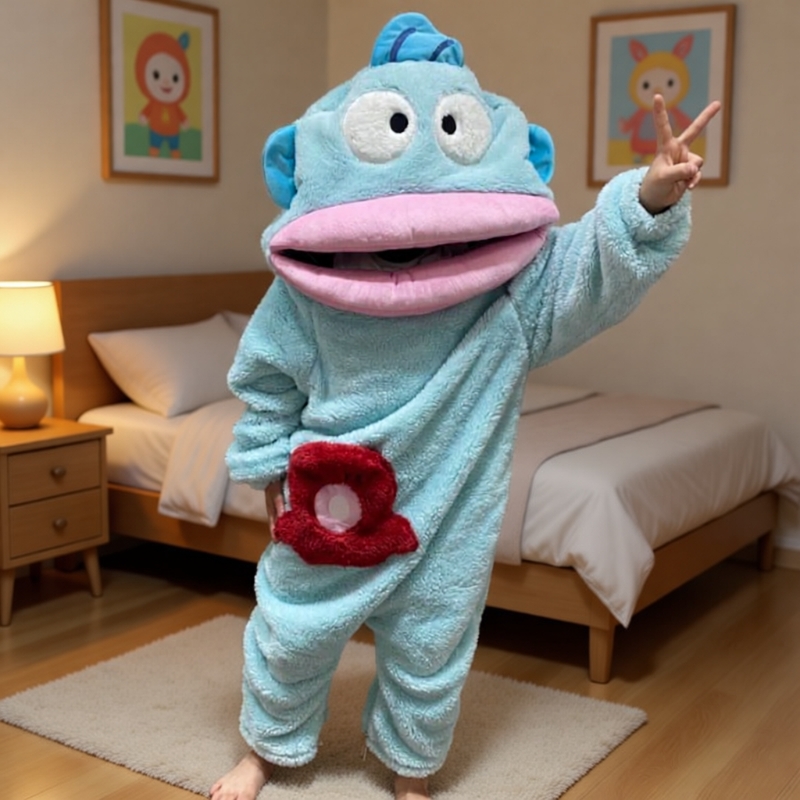 加厚面料丑鱼连体睡衣