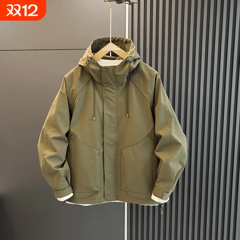 男士外套春秋冬加棉加厚c