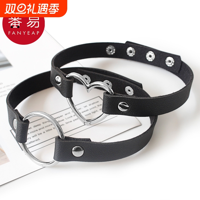 项圈颈带A1vo0-项链锁骨链短款暗黑系朋克带简约酷网红黑色脖