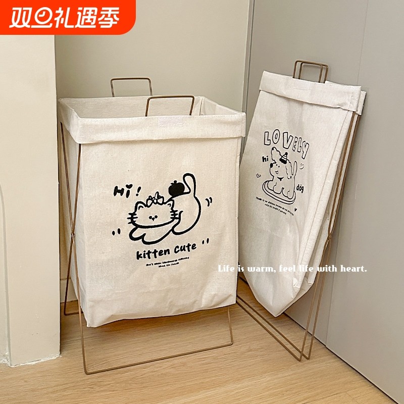 可折叠脏衣篓2025新款家用收纳筐布艺脏衣篮宿舍房间改造布置好物