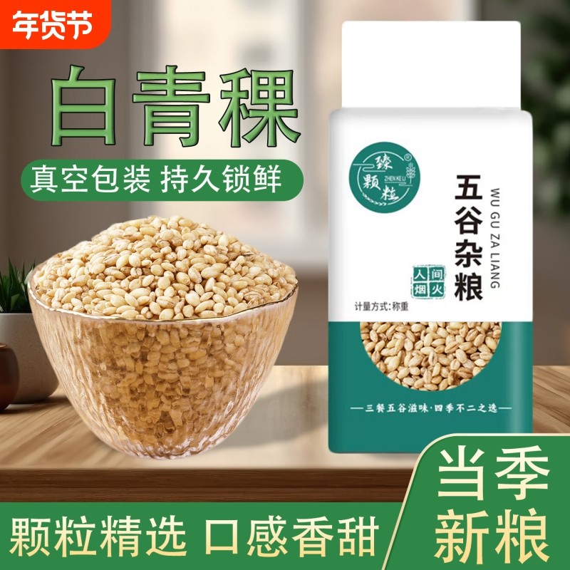 白青稞米青海特产饱腹控糖去皮优质谷物糙米高原西藏煮饭麦仁真空