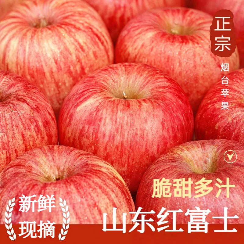 山东烟台红富士苹果9斤当当季新鲜水果整箱现摘脆甜冰糖心丑苹果