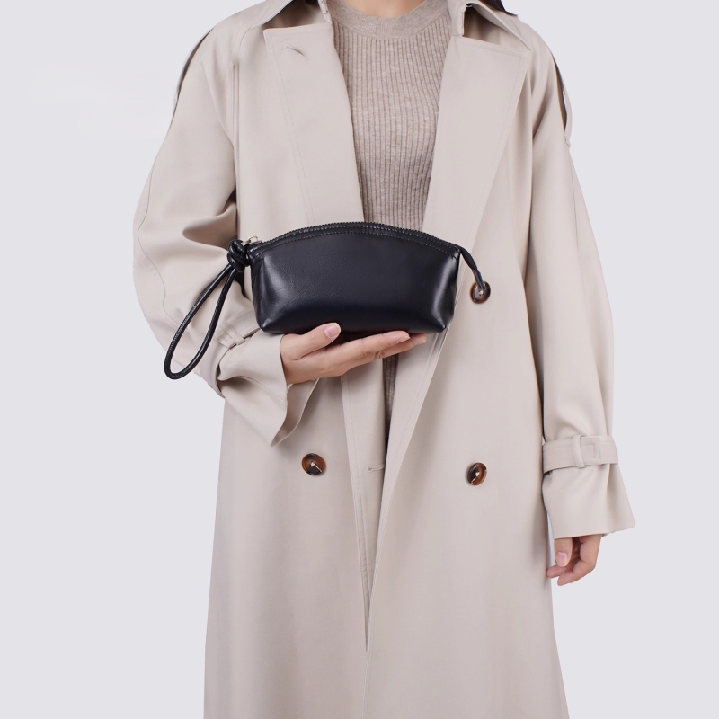 2025秋冬季新款手拿包仿牛皮质感大容量贝壳零钱包便携手包手机包