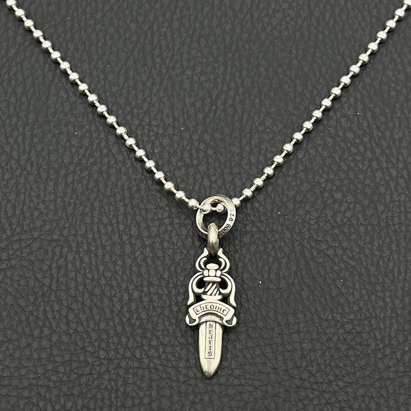 ODEK高级复古单环小宝剑项链欧美十字架吊坠男经典潮牌vintage