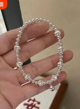 【幂琳】猫眼圆珠手链女手工串珠简约素圈手串清新款2026年送妈妈