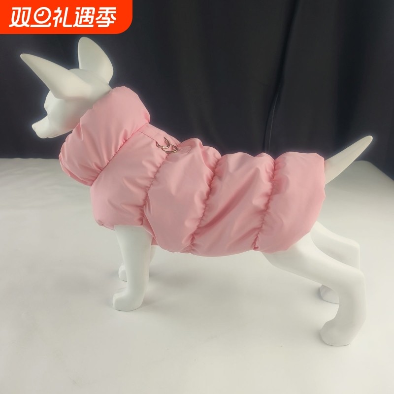 新品狗狗衣服冬装棉马甲保暖带扣小狗猫咪服饰御寒外出宠物服装