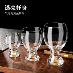 批发加厚玻璃金箔啤酒杯家用精酿小麦扎啤杯酒店ktv轻奢冷饮杯子