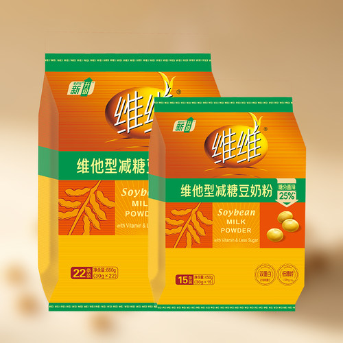 维维经典豆奶粉维他型减糖豆奶粉660g/450g袋装学生营养早餐便携