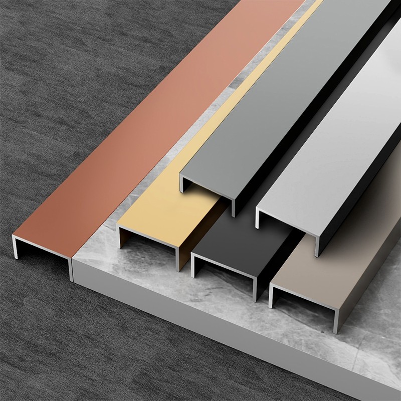 铝合金U型槽钛金条背景墙包边条吊顶金属装饰线条钛合金压边压条
