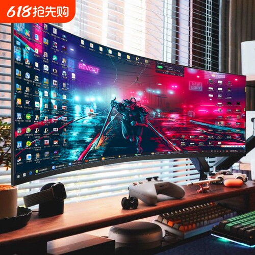 34英寸曲面液晶144HZ高清显示器2K电脑电竞游戏显示屏幕32寸