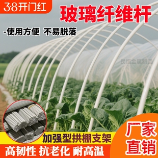 小拱棚玻璃纤维杆大棚支架拱杆塑料冬季地膜蔬菜棚高弹力温室实心