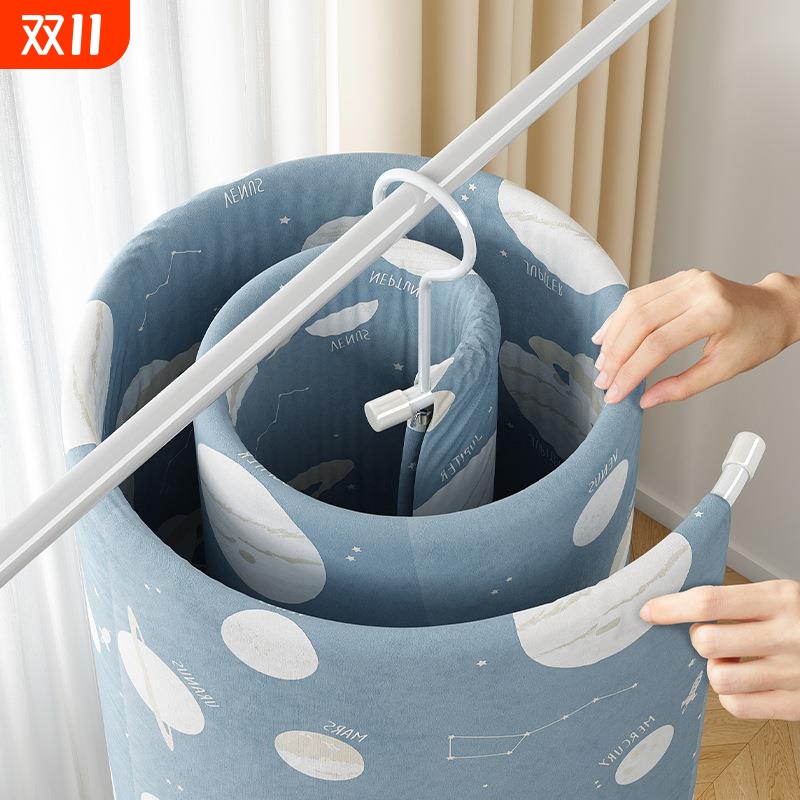 晒被子神器螺旋式晾衣架阳台家用大圆形旋转挂凉晾晒床单被罩专用