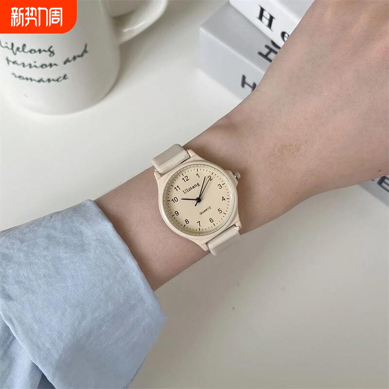 手表女款初中学生考试专用静音防水儿童高颜值女生机械电子礼物