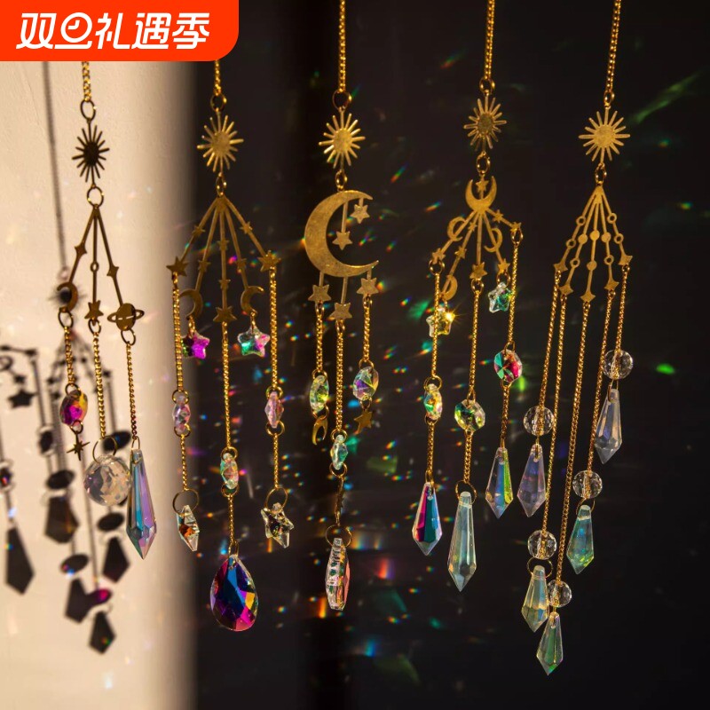 suncatcher太阳捕手窗户悬挂宇宙银河星球系列水晶阳光风铃