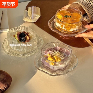 玻璃甜品碗家用高级感水果碗糖水银耳羹燕窝碗个人专用餐具ins风