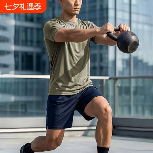 正品体能训练服男夏透气速干短袖