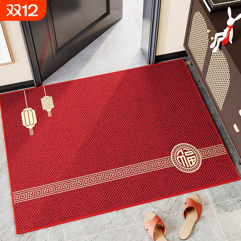 大门口家用红色地毯耐脏进门脚垫