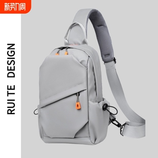 小众设计斜挎单肩包 胸包大容量防水背包休闲胸包时尚 2026新款 男士