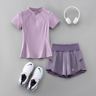跑步套装女晨跑服2025新款健身服夏季短袖专业运动速干衣训练瑜伽