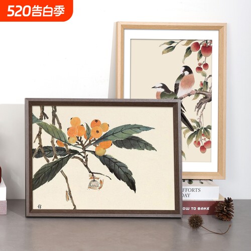 实木画框空框挂墙装裱4k开8K拼图照片海报a4A3相框木质大尺寸30寸