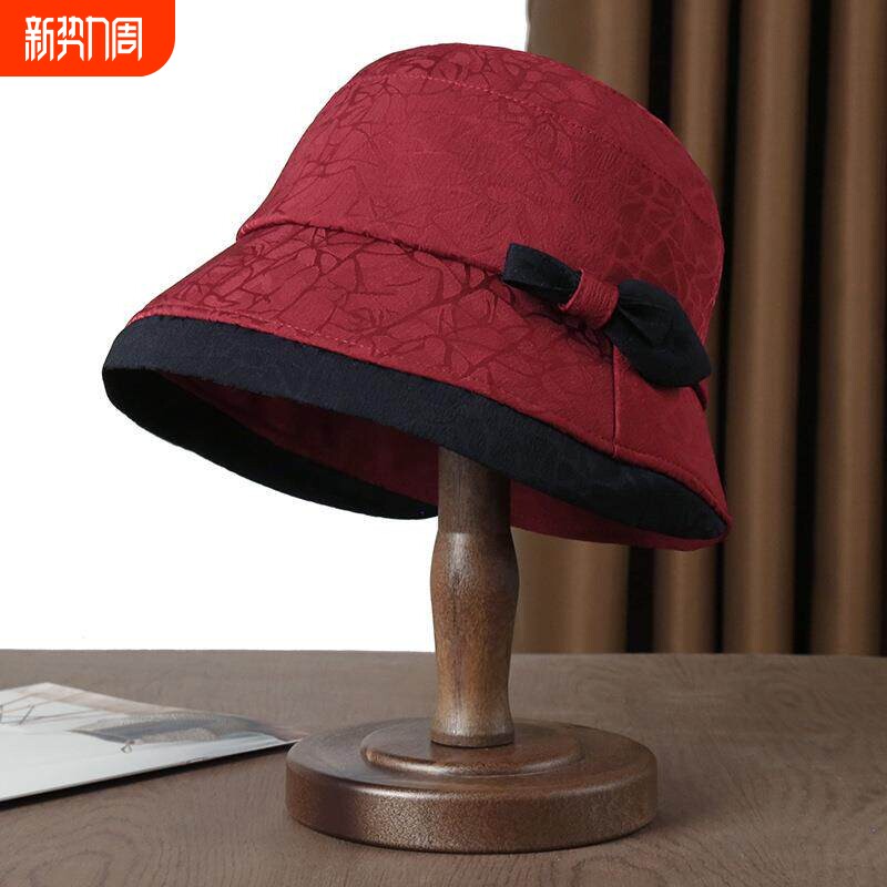 透气欧根纱女中老年人花朵凉帽夏天防晒太阳帽妈妈渔夫帽盆帽