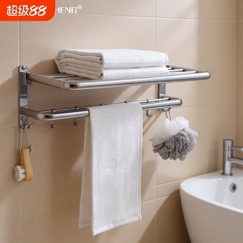 免打孔不锈钢毛巾架|千人加购