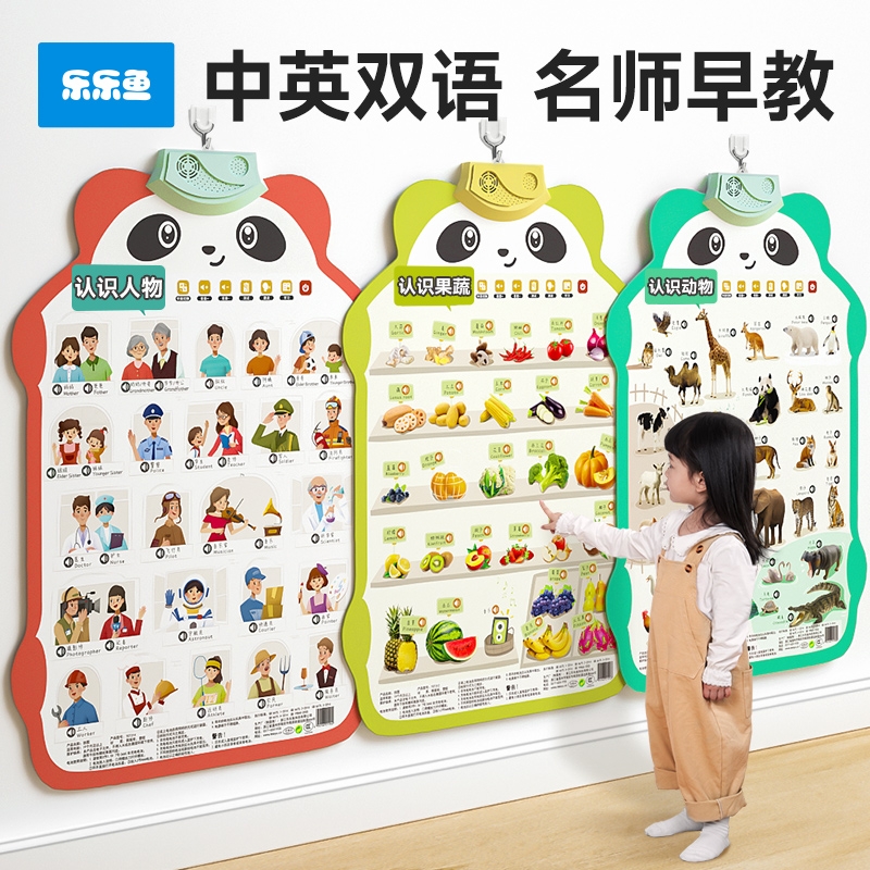 乐乐鱼学习启蒙有声早教挂图墙贴