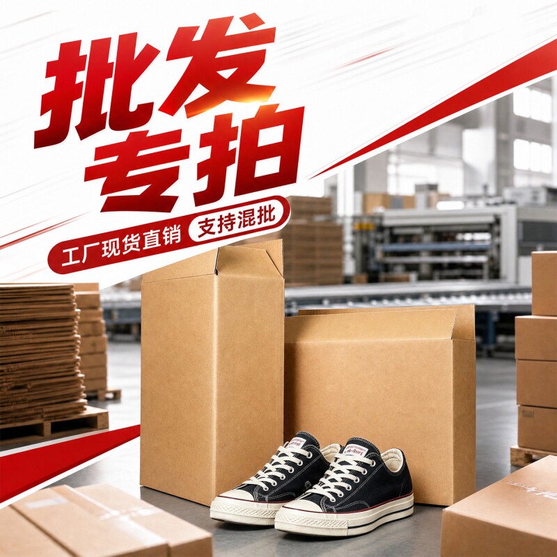 鞋盒纸箱快递打包盒童鞋五层加厚电商专用箱批发瓦楞纸加硬防水图片