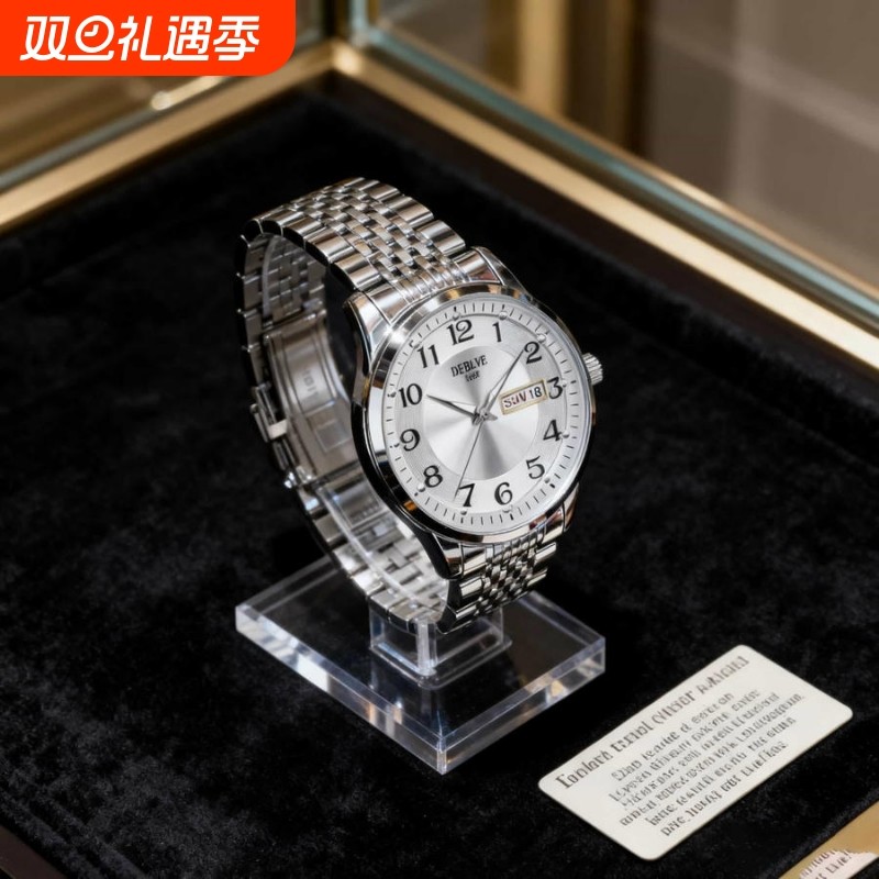 手表男款全自动男表数字双日历防水腕表男机械风全自动防水高级感