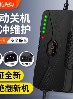 智能型电动车电瓶充电器48V12AH60V20AH72伏30ah40A50A小公插通用