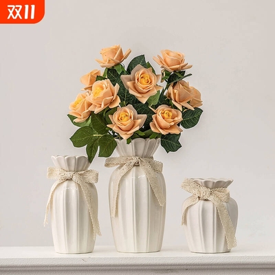 现代欧式插花花瓶简约陶瓷花器客厅餐桌干花鲜花水培装饰家居摆件