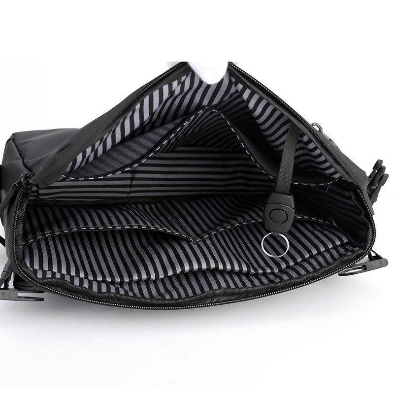 无品牌新款男士简约斜挎包时尚单肩男包大容量防泼水邮差包