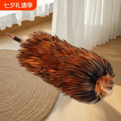 真鸡毛掸子扫灰除尘家用