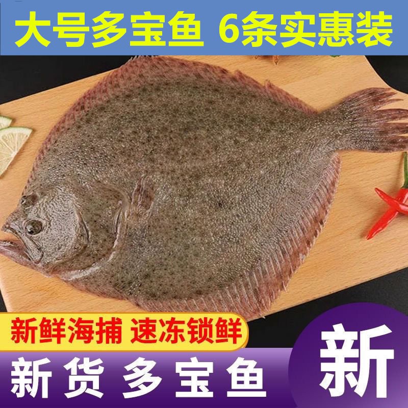 新鲜多宝鱼新鲜比目鱼野生海鲜鱼类水产冷冻海鲜包邮水产冷冻海鲜