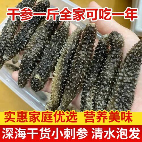 深海海参干货印尼黑刺参孕妇级纯干正宗刺参纯淡干海参秃参非辽参