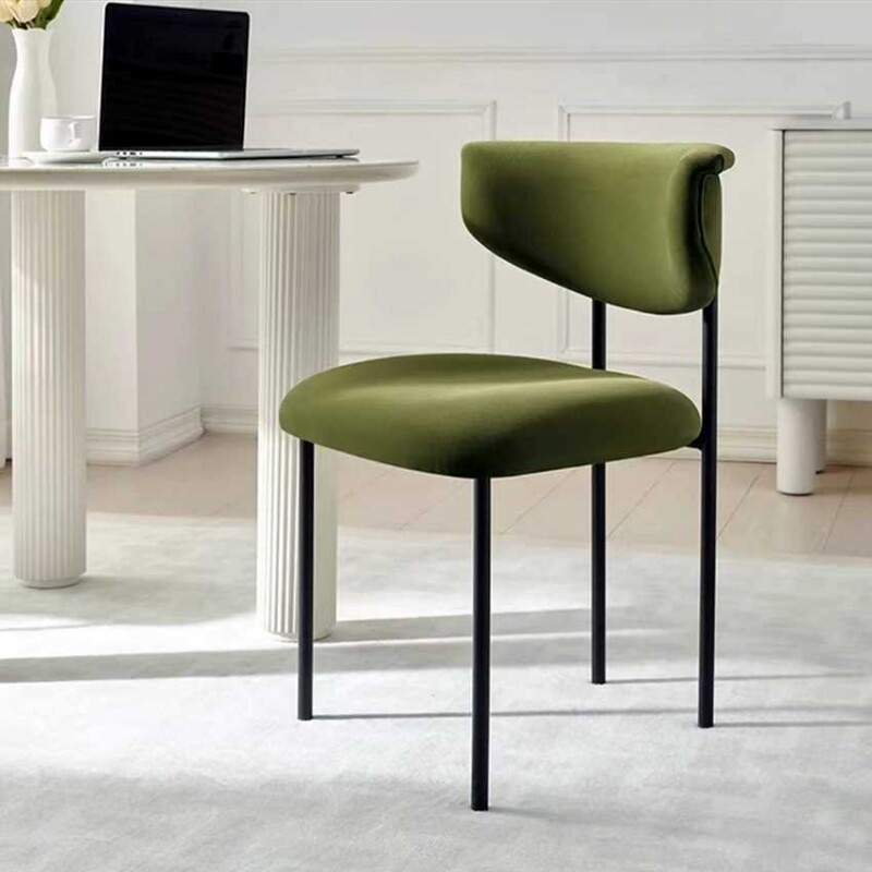 b小户型餐椅现代简约家用餐桌椅设计师款客厅靠背椅子化妆椅中古